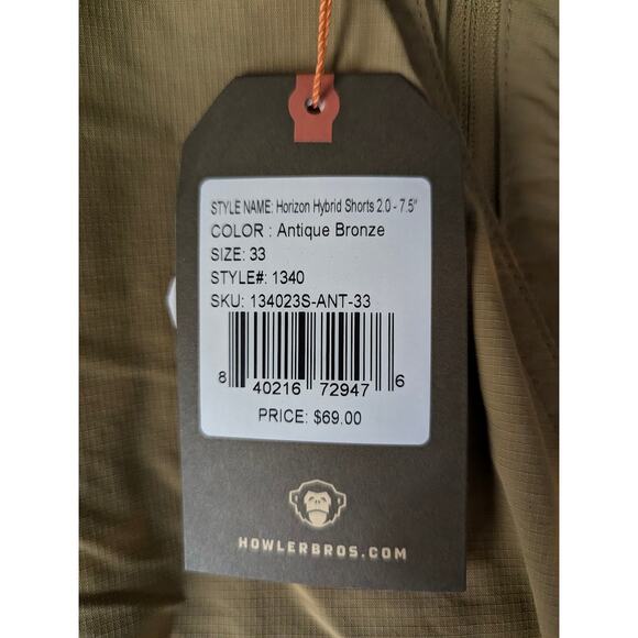 Howler Brothers Tan Cargo Shorts - Picture 2 of 2